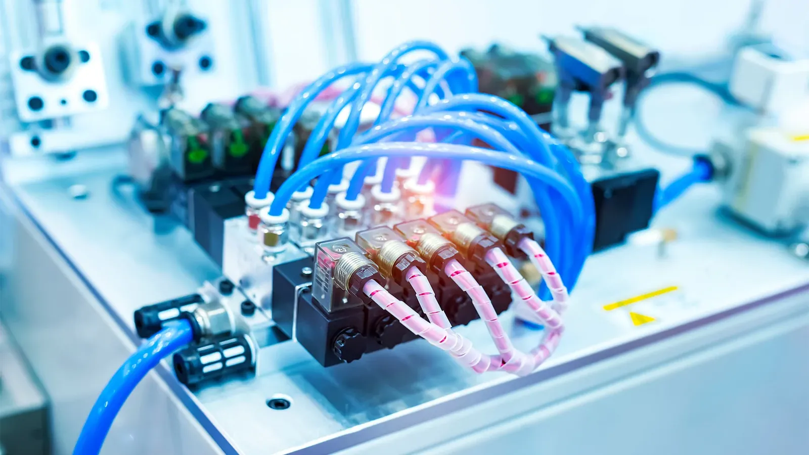 ISO-standard pneumatic cylinders, directional control valves, FRL units and actuators for industrial automation